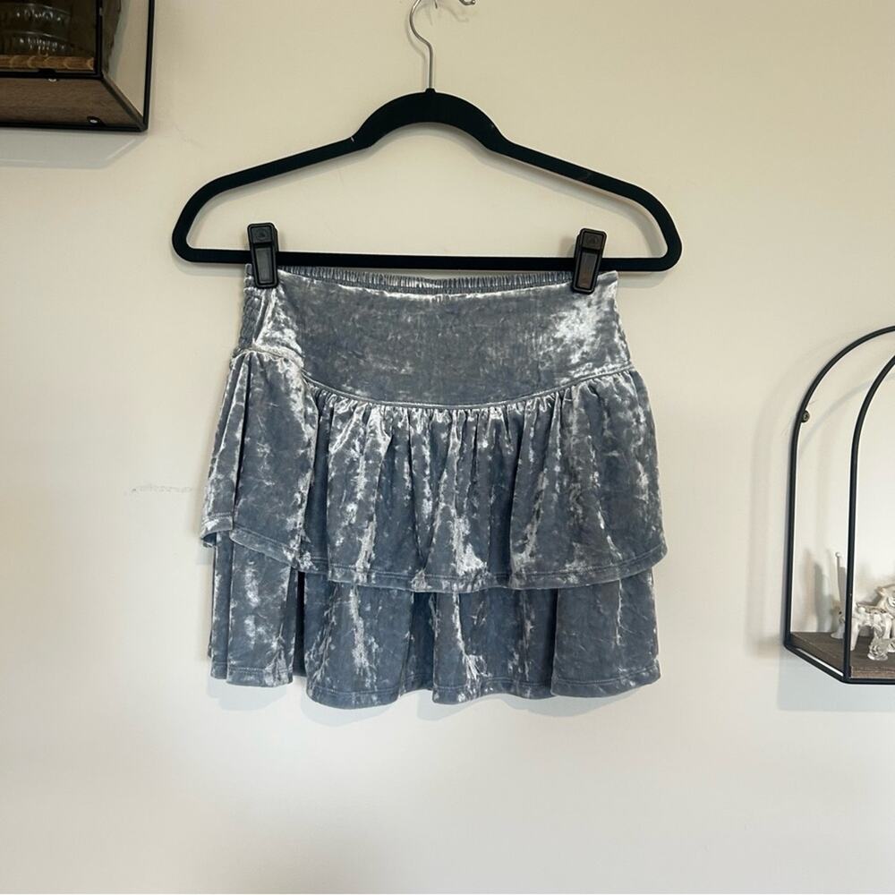 NWT Gap Kids Velvet Blue Tiered Mini Skirt Size XL (12) Youth